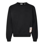 Burberry Svart Ribbad Långärmad Sweatshirt Black, Herr