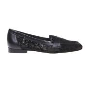 Baldinini Black petal mesh loafer Black, Dam