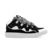 Lanvin Svarta Sneakers med Flätade Snören Black, Dam