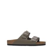 Birkenstock Arizona Lädersandaler med Spännen Gray, Herr