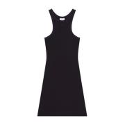 Courrèges Svart Ärmlös Racerback Klänning Black, Dam