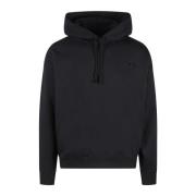 Y-3 Terry Hoodie med Satin Logo Black, Herr