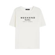 Max Mara Vit Bomull Jersey Cabina T-shirt White, Dam