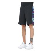 Australian Svarta sportiga shorts med kontrastband Black, Herr