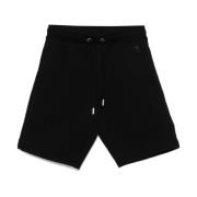 Ami Paris Svarta Broderade Shorts Stiliga Black, Herr