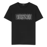 Versace Svart Kristall T-Shirt Black, Dam