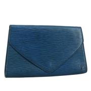 Louis Vuitton Vintage Pre-owned Laeder kuvertvskor Blue, Dam