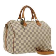 Louis Vuitton Vintage Pre-owned Canvas handvskor White, Dam