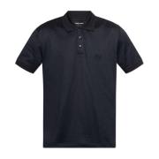 Giorgio Armani Polo med broderad logotyp Blue, Herr