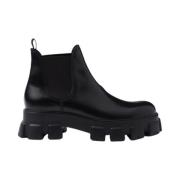 Prada Stiliga High-Top Stövlar Black, Herr