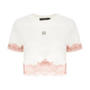 Dolce & Gabbana Avslappnad Bomull T-shirt White, Dam