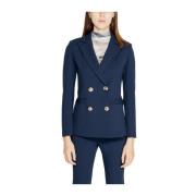 Rinascimento Polyester Blazer Dam Höst/Vinter Kollektion Blue, Dam