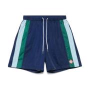 Casablanca Veckad Nylon Blå Shorts Blue, Herr