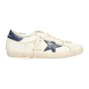 Golden Goose Vintage Brun Sneakers med Blå Stjärna White, Herr