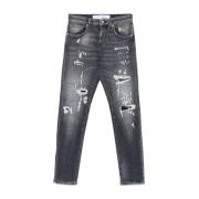 John Richmond Svarta Jeans för Modern Man Black, Herr