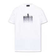 Moncler T-shirt med tryckt logotyp White, Herr