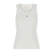 Givenchy 4G Rib Tank Top White, Dam