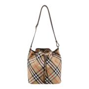 Burberry Elegant Beige Canvas Bucket Ryggsäck Beige, Dam