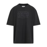 Maison Margiela Avslappnad Bomull T-shirt Black, Herr