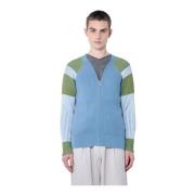 Kiko Kostadinov Ribbstickad Cardigan med Kontrastpaneler Multicolor, H...