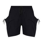 Y-3 Shorts med tryckt logotyp Black, Dam