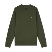 Lyle & Scott Rundhalsad stickad tröja Green, Herr