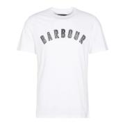 Barbour Ancroft Tartan Tee Classic White White, Herr