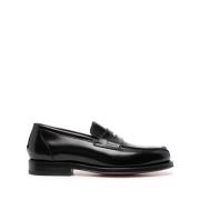 Santoni Quentin Loafer i Gunter-stil Black, Herr