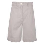 Patou Denim Bermuda Shorts Beige, Dam