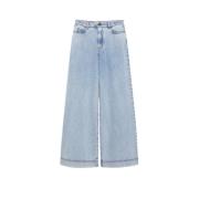 Max Mara Weekend Retro Style Wide Fit Jeans Blue, Dam