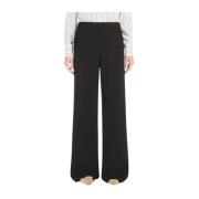 Max Mara Studio Cady Wide Leg Byxor Black, Dam