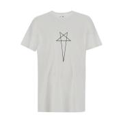 Rick Owens Level T-Shirt, Klassisk Passform White, Herr