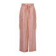 Zimmermann Silke Wide-Leg Byxor med Fickor Pink, Dam