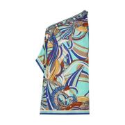 Camilla Blå Geometrisk One Shoulder Kaftan Multicolor, Dam