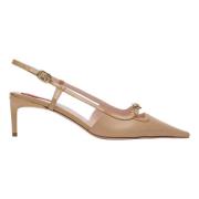 Roger Vivier Elegant Slingback Platta Skor Beige, Dam