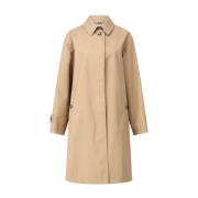 Sealup Elegant Trenchcoat med Moderna Detaljer Beige, Dam