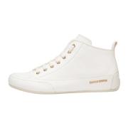 Candice Cooper Läder ankel sneakers MID S White, Dam