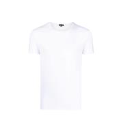 Ermenegildo Zegna Slim Fit Stretch Bomull T-Shirt White, Herr