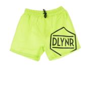 Dolly Noire Fluo Grön Logo Shorts för Män Green, Herr