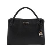 Guess Elegant svart handväska med gyllene detaljer Black, Dam