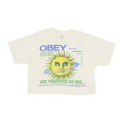 Obey Weekend Crop Tee Together As One Beige, Dam