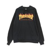 Thrasher Flamma Huvtröja Black, Herr