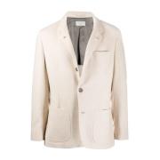 Brunello Cucinelli Lyxig Cashmere Blazer med 3 Knappar Beige, Herr