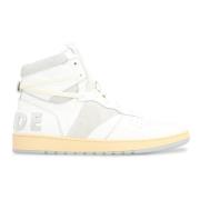 Rhude Vintage Läder High-Top Sneakers White, Herr