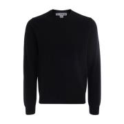 Comme des Garçons Svart ull rundhalsad tröja Black, Herr