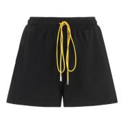 Rhude Bomulls shorts med två bakfickor Black, Dam