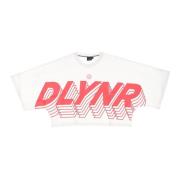 Dolly Noire Vit Kortärmad Oversize Crop T-shirt White, Dam