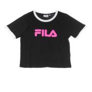 Fila Svart/Vit Kortärmad Dam T-shirt Black, Dam