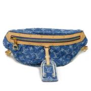 Louis Vuitton Vintage Pre-owned Canvas axelremsvskor Blue, Dam