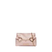 Moschino Elegant Rosa Axelväska med Guld Detaljer Pink, Dam